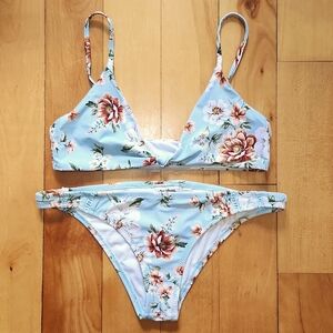 rhythm Tiare Knot Front Bikini Top & Cheeky Bottom Bikini Set - S